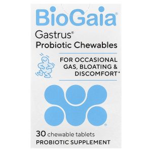 BioGaia, Gastrus® для оптимального здоровья кишечника, мята и мандарин, 30 жевательных таблеток
