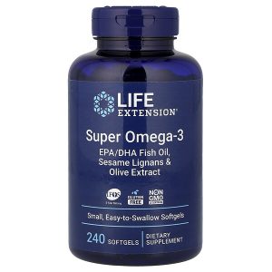 Life Extension, Super Omega-3, добавка с омега-3, 240 капсул