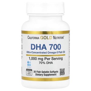 California Gold Nutrition, DHA 700, рыбий жир, ультраконцентрированный, 1000 мг, 30 капсул из рыбьего желатина