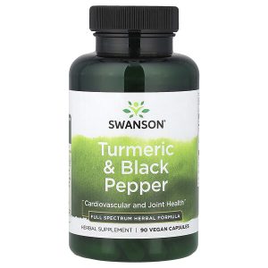 Swanson, куркума и черный перец, 90 веганских капсул
