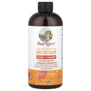 MaryRuth's, Liquid Morning Multivitamin + Hair Growth, персик и манго, 450 мл (15,22 жидк. унц.)
