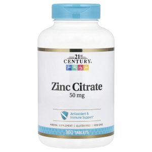 21st Century, цитрат цинка, 50 мг, 360 таблеток