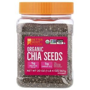BetterBody Foods, органические семена чиа, 567 г (20 унций)