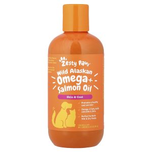 Zesty Paws, омега из дикой аляскинской кожи и жир лосося, для собак и кошек, 251 мл (8,5 жидк. унции)