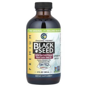 Amazing Herbs, Premium Black Seed™, 100% чистое масло семян чёрного тмина холодного отжима, 5 г, 240 мл (8 жидк. унций)