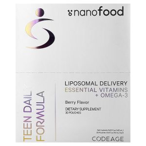 Codeage, Nanofood, мультивитамины для ежедневного приема, ягодный вкус, 30 пакетиков по 15 мл (0,5 жидк. унции)