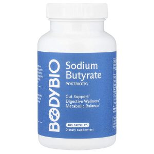 BodyBio, бутират натрия, 100 капсул без ГМО