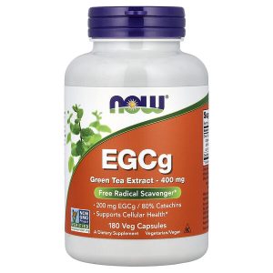 NOW Foods, EGCg, экстракт зеленого чая, 400 мг, 180 растительных капсул