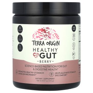 Terra Origin, Healthy Gut™, добавка для нормализации функций желудочно-кишечного тракта, вкус ягод, 243 г (8,57 унции)