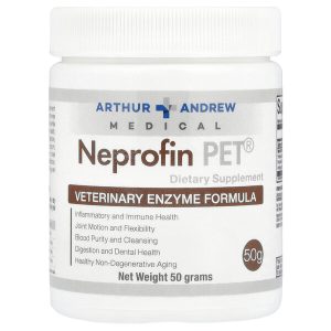Arthur Andrew Medical, Neprofin Pet, формула с ферментами для ветеринаров, 50 г