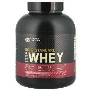 Optimum Nutrition, Gold Standard® 100% Whey, сывороточный протеин, вкусная клубника, 2,27 кг (5 фунтов)