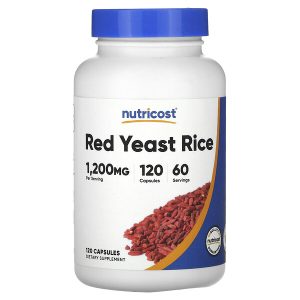 Nutricost, Красный дрожжевой рис, 120 капсул (600 мг на капсулу)