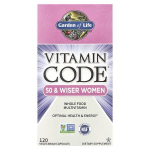 Garden of Life, Vitamin Code®, мультивитамины из цельных продуктов для женщин от 50 лет, 120 вегетарианских капсул